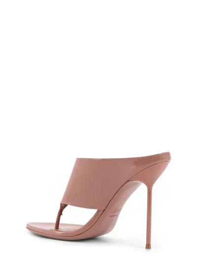 Paris Texas Lidia Thong Patent Leather Sandals In Pink