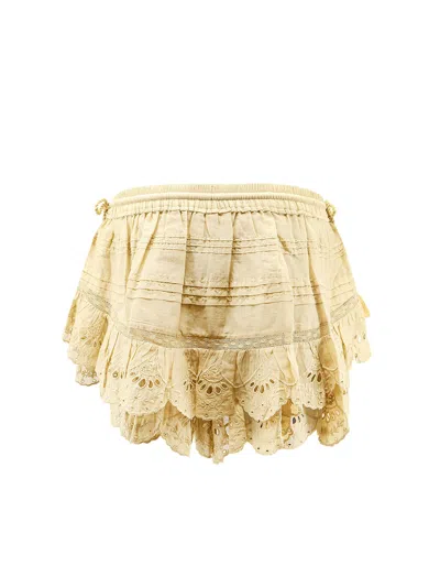 Isabel Marant Étoile Puria Organiic Cotton Shorts In Yellow
