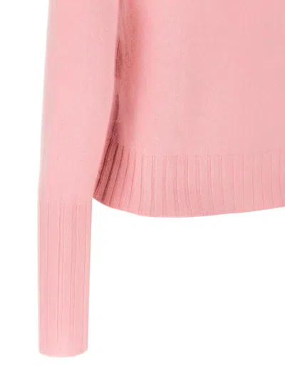 Guest In Residence Shrunken Crew Sweater In Pink