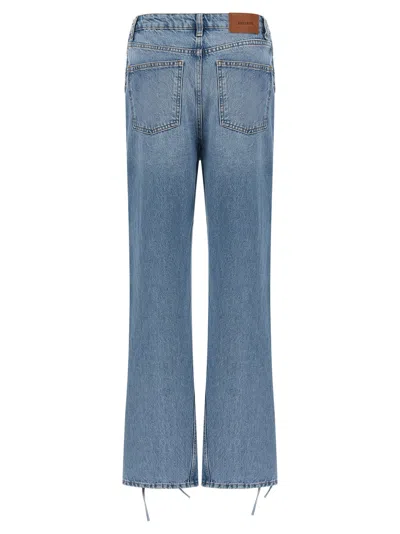 Rotate Birger Christensen Twisted Lacing Jeans In Blue
