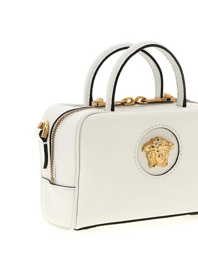 Versace Medusa Crossbody Bag Detachable Strap Top Handle In White