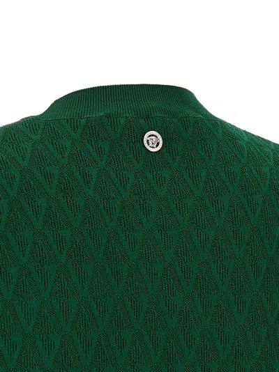 Versace V Sweater In Green