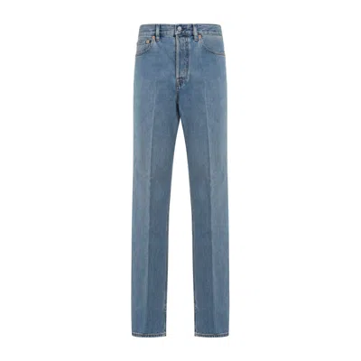Gucci Straight-leg Denim Pants In Blue