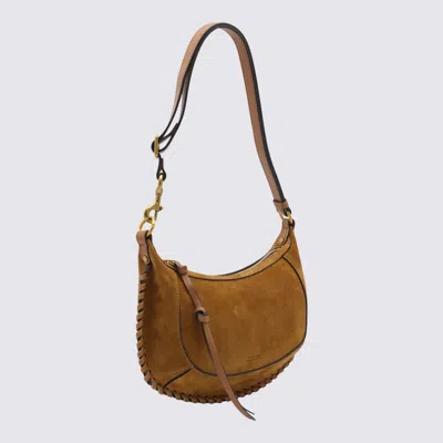 Isabel Marant Brown Leather Oskan Moon Crossbody Bag In Brown