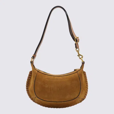Isabel Marant Brown Leather Oskan Moon Crossbody Bag In Brown