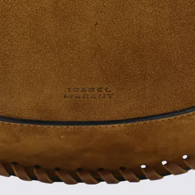 Isabel Marant Brown Leather Oskan Moon Crossbody Bag In Brown