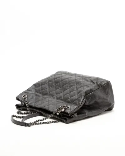 Pre-owned Chanel Cc Caviar Tote Bag In Black