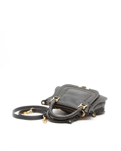 Chloé Mini Marcie Double Carry Bag In Black