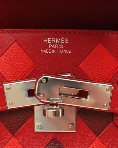 Pre-owned Hermes Hermès Limited Edition Birkin 35 Tressage Swift Pigment Rouge De Couer Bag In Red