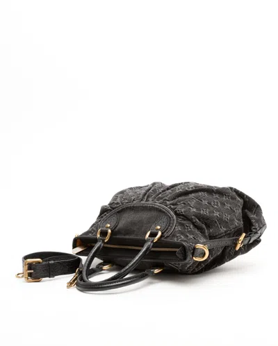 Pre-owned Louis Vuitton Denim Neo Cabby Mm Bag In Black