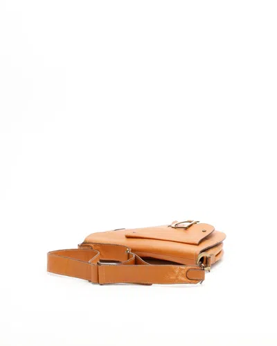 Dior Christian  Baudrier Saddle Bag In Orange