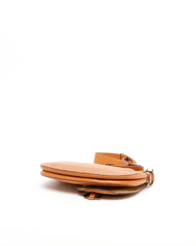 Dior Christian  Baudrier Saddle Bag In Orange