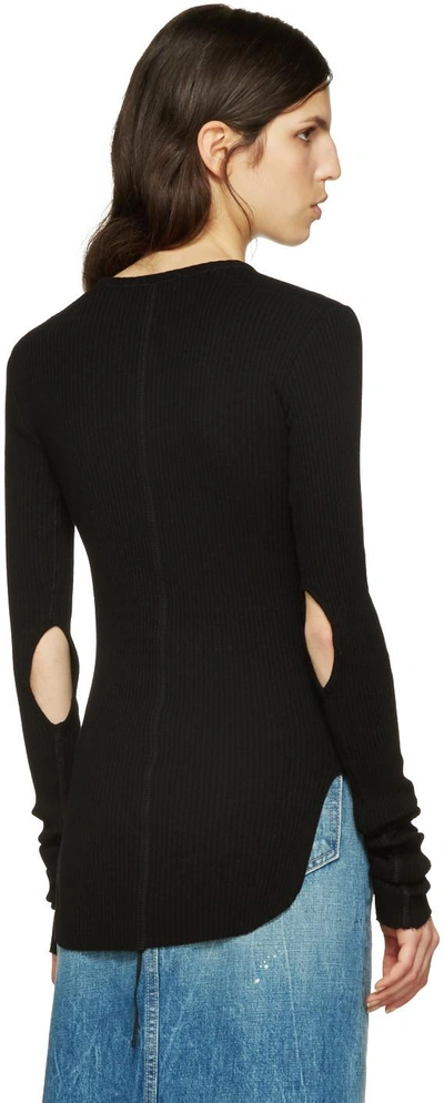 Shop Helmut Lang Black Long Sleeve T-shirt