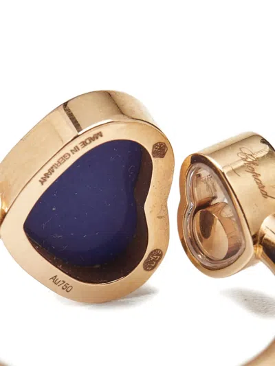 Pre-owned Chopard Heart Diamond And Lapis Lazuli Ring In Pink