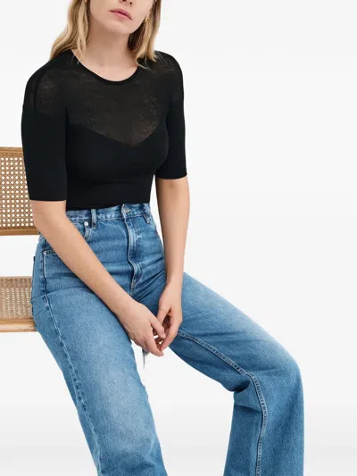 ADELINE 半透明拼接上衣