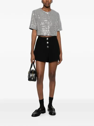 Sandro Houndstooth-pattern Jacket In Black