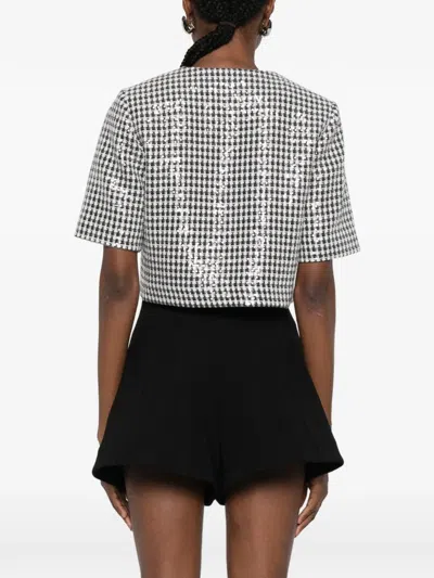 Sandro Houndstooth-pattern Jacket In Black