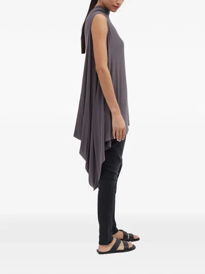 INES 高领垂坠长款上衣