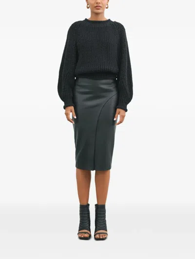 NYSSA 开衩中长半身裙