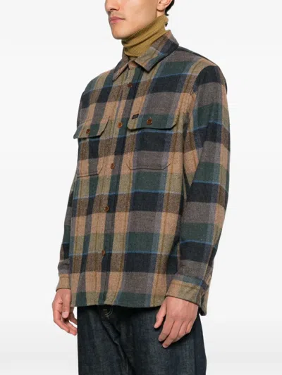 Nudie Jeans Robban Plaid Long-sleeve Shirt In Multi