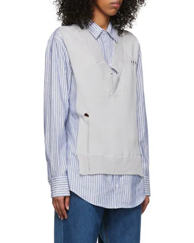 Maison Margiela Holy Trinity' Shirt And Jumper In Blue