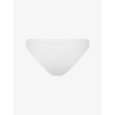 Agent Provocateur Womens White/red Perri Cherry-embroidered Sheer-tulle Tanga Briefs Xl In Multi