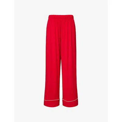 Lounge Womens Red Alpine Dreams Stretch-modal Pyjama Bottoms In Red