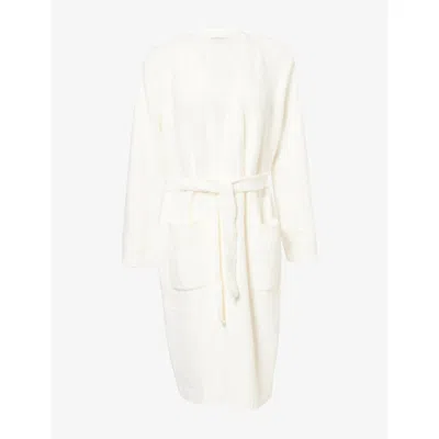 Barefoot Dreams Womens Pearl Cozychic® Relaxed-fit Woven Robe In White