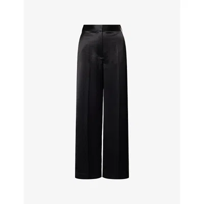 Camilla And Marc Womens Black Aviana Straight-leg Woven Trousers In Black