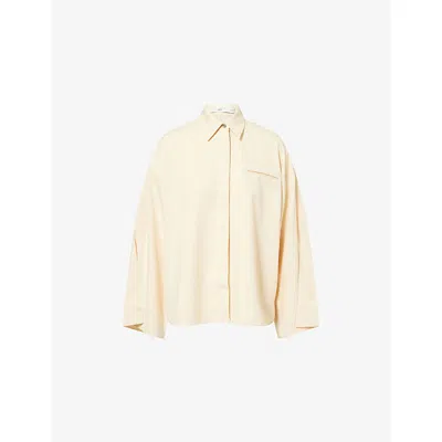Sir Womens Butter Sabina Relaxed-fit Stretch-woven Shirt In Neutral
