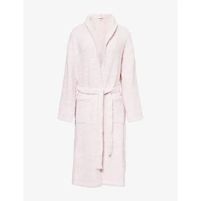 Barefoot Dreams Womens Dusty Rose White Cozychic® Fleece Robe
