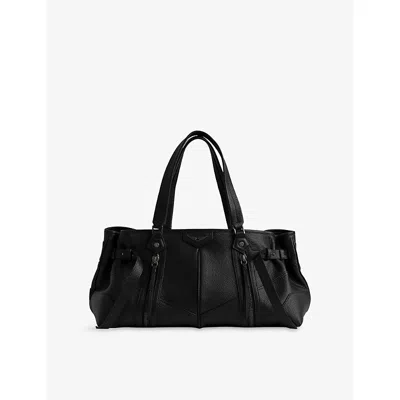 Zadig & Voltaire Womens Black Sunny Shopper Leather Shoulder Bag In Black