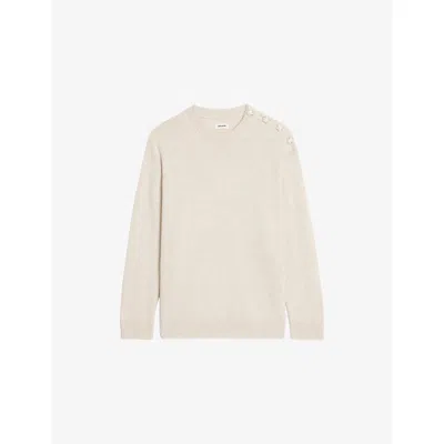 Zadig & Voltaire Womens Cream Swyna Merino-wool And Cashmere Jumper In White