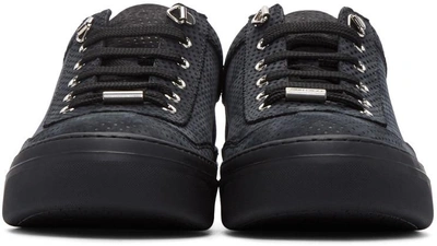 Shop Jimmy Choo Grey Nubuck Perforated Ace Sneakers