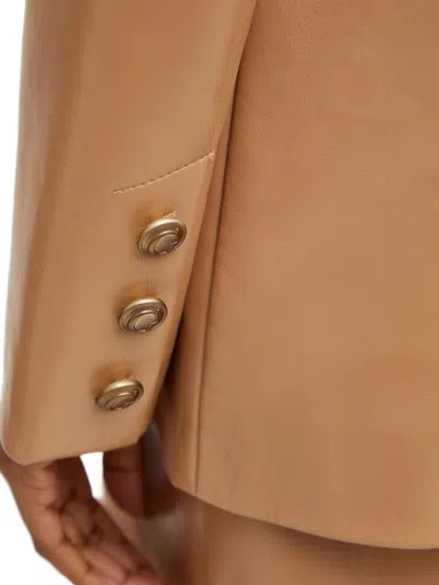 Guess Usa Single-breasted Blazer In Brown