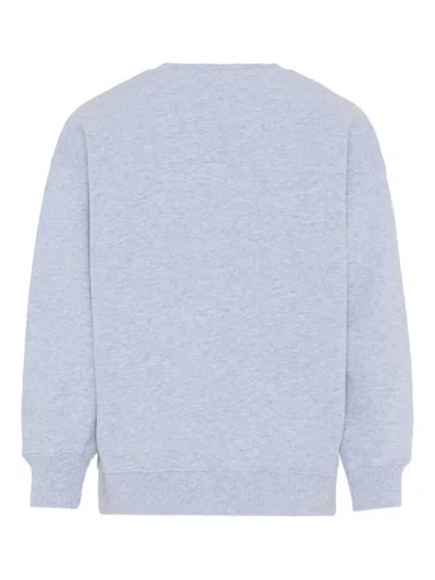 Mc2 Saint Barth Ribbon-appliqué Crew-neck Sweatshirt In Gray
