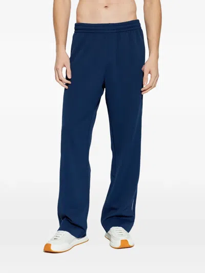 Casablanca Piqué Track Pants In Blue