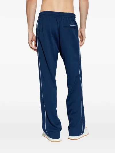 Casablanca Piqué Track Pants In Blue