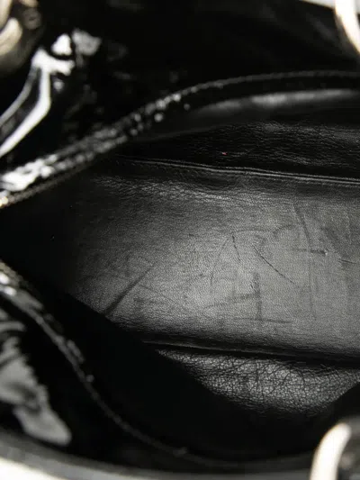 Pre-owned Dior 2010 Medium Patent Cannage Lady  Soft Shopping Tote Satchel In Black