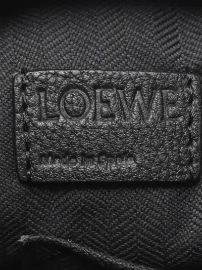 Pre-owned Loewe 2010-2025 Xs Wool Military Messenger Bag Crossbody Bag In Black