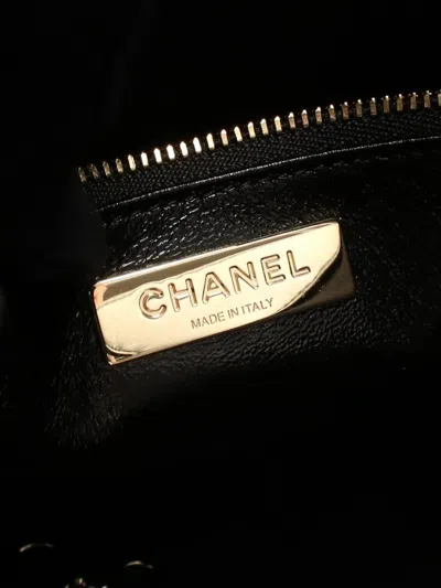 Pre-owned Chanel 2021-2025 Cc Quilted Lambskin 31 Shopping Tote Satchel In Neutral