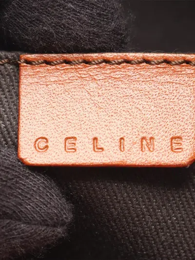 Pre-owned Celine 2010-2025 Macadam Coated Canvas Handbag In Brown