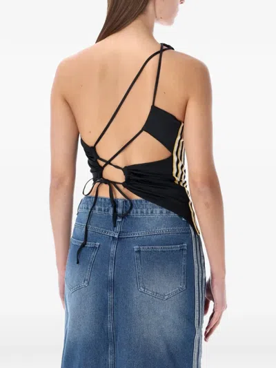 Adidas Originals Asymmetric One-shoulder Top In Black