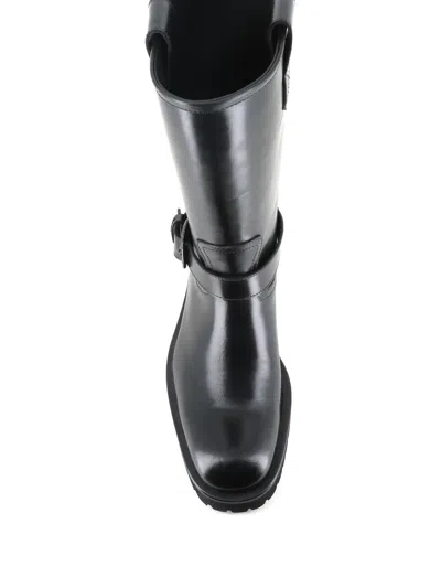 Alberto Fasciani Isabel 9003 Buckle-strap Biker Boots In Black