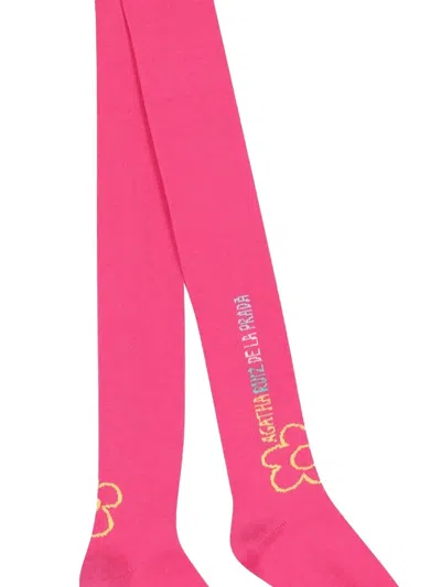 Agatha Ruiz De La Prada Graphic-print Flared-hem Dress Set (set Of Two) In Pink