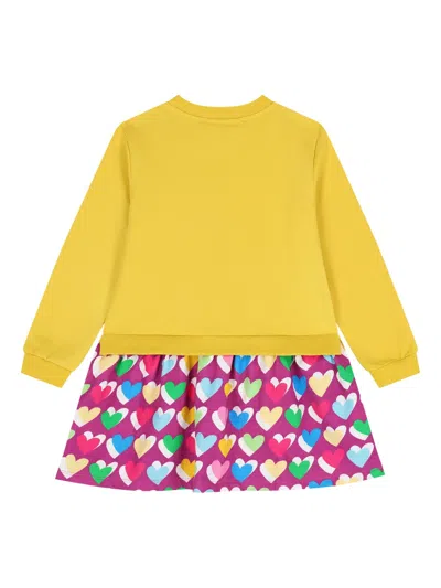 Agatha Ruiz De La Prada Heart-pattern Dress In Yellow