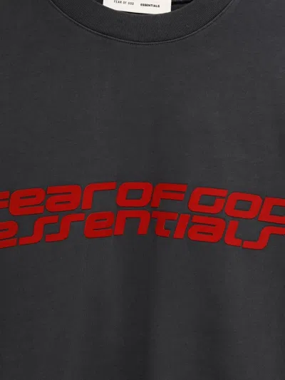 Essentials 90s Logo-print T-shirt In Gray