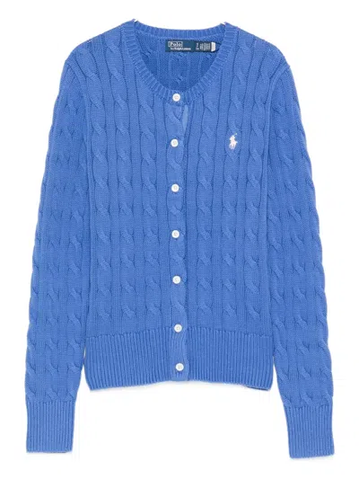 Polo Ralph Lauren Cable-knit Buttoned Cardigan In Blue