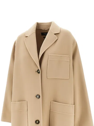 Weekend Max Mara Button Fastening Parka Coat In Brown
