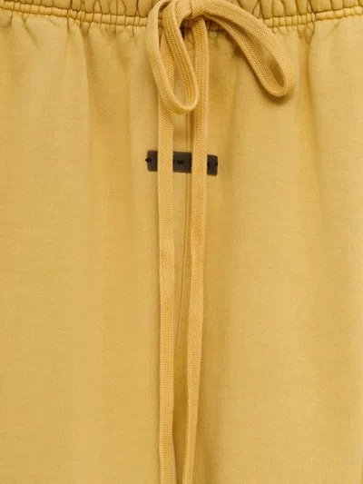 Essentials Relaxed Drawstring Track Shorts In Yellow